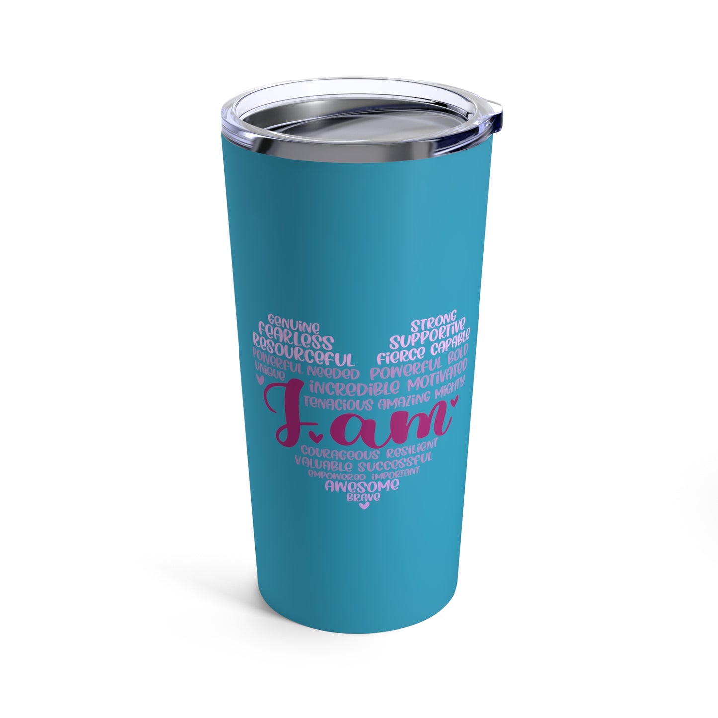 “Be You” Affirmation 20 oz Stainless Steel Tumbler - Turquoise
