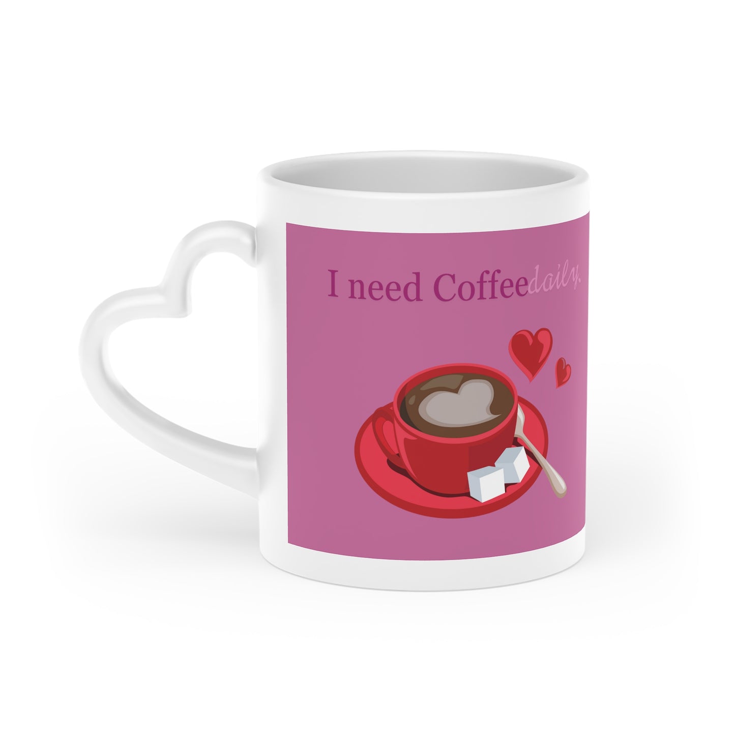 Daily Fuel Heart-Shaped Affirmation Mug