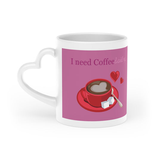 Daily Fuel Heart-Shaped Affirmation Mug
